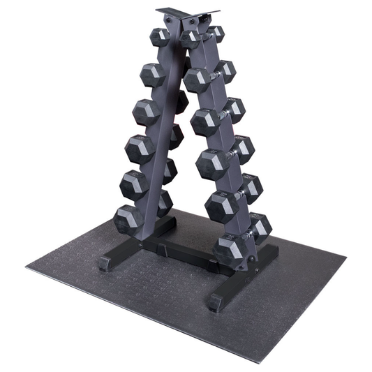 Hex Dumbbell Set with Storage Rack